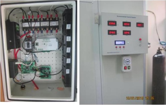 Hệ thiết bị khống chế và kiểm soát nồng độ khí CO2, khí O2, nhiệt độ và độ ẩm ứng dụng trong tủ môi trường